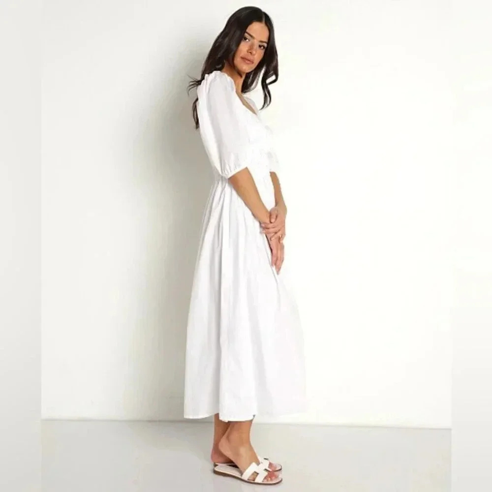 Revolve Faithful the Brand Harmonita Poplin Dress NWT - Picture 2 of 5